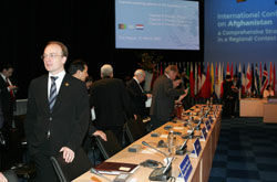 Milososki at the International Conference on Afghanistan