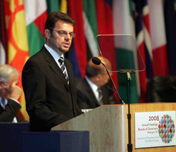 Stavreski at the World Bank annual meeting in Washington